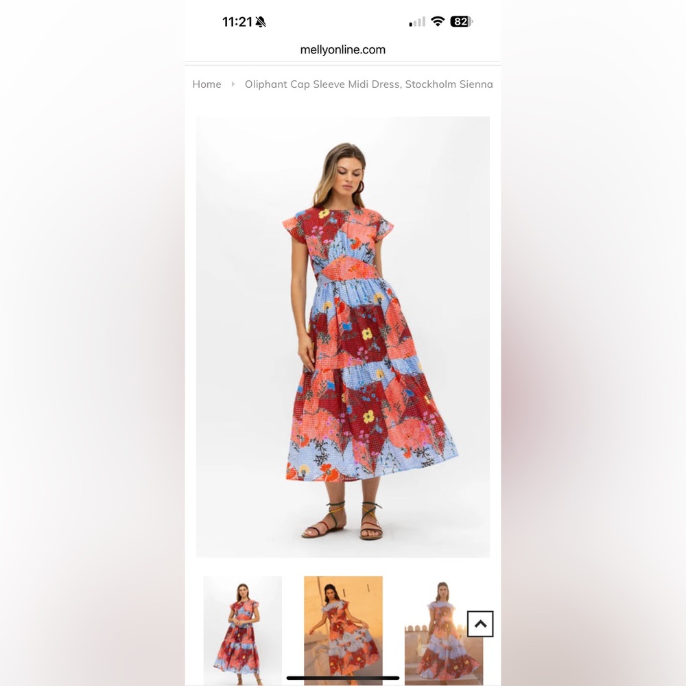 Floral Patchwork Midi Dress